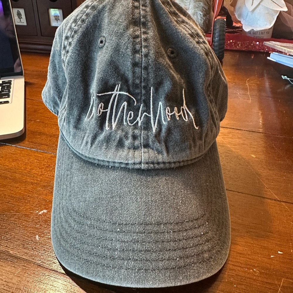 Motherhood Embroidered Washed Black Cap - Unbranded EUC